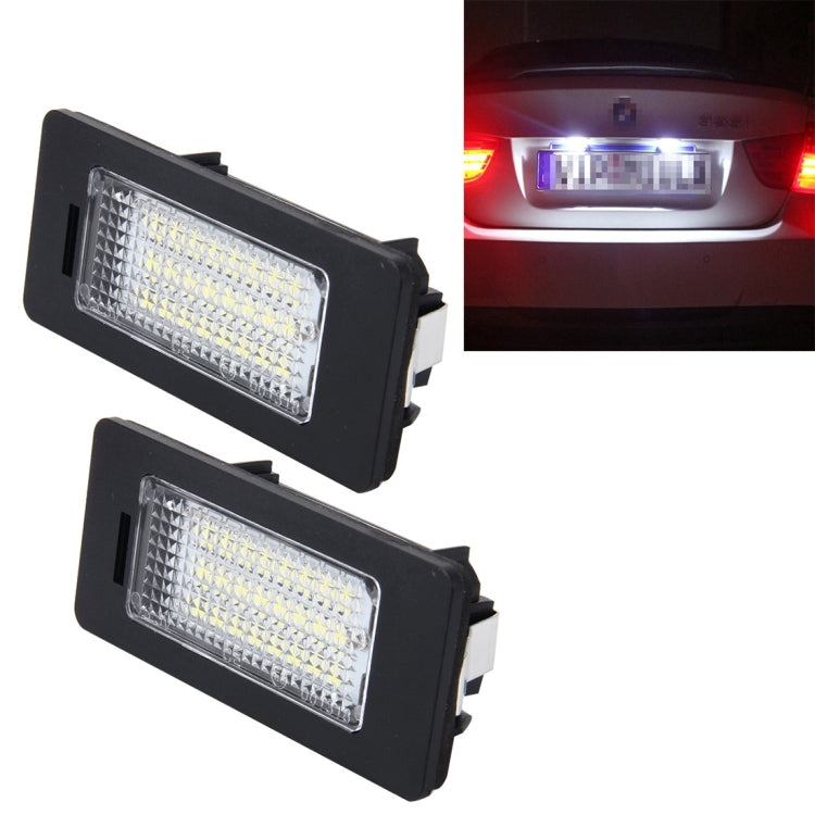 2 luci targa auto 2 W 120 LM con 24 lampade SMD-3528 per Audi, Volkswagen, DC 12 V, For Audi,Volkswagen