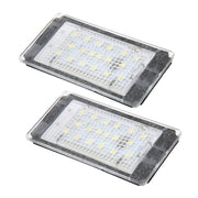 Luce targa 2 pezzi con 18 lampade SMD-3528 per BMW E46 2D M3 1998-2003,2W 120LM,6000K, DC12V (luce bianca), For BMW E46