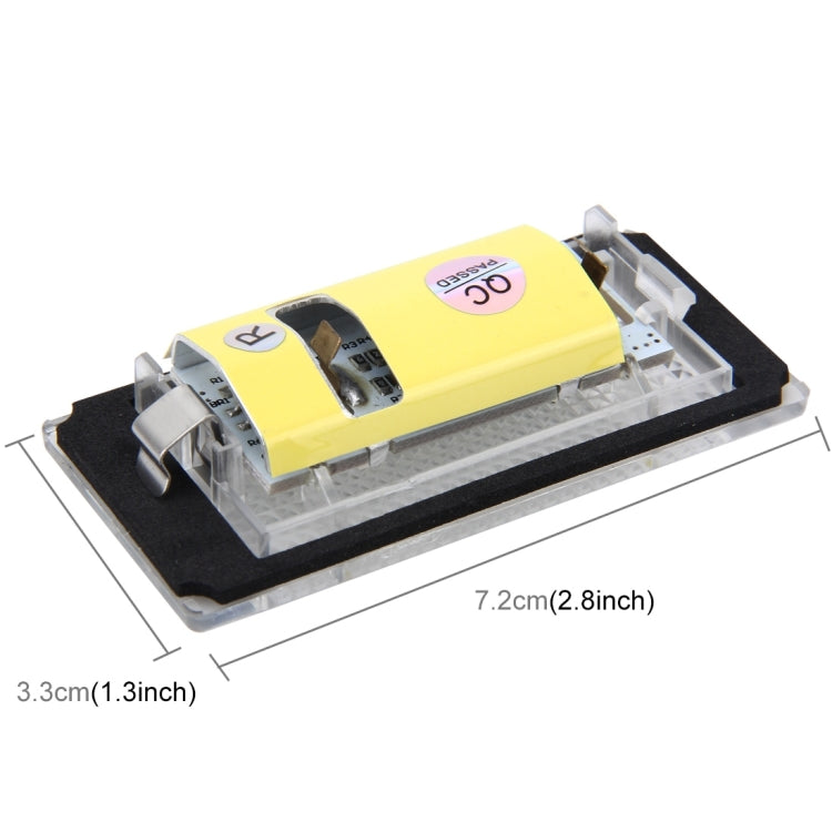 Luce targa 2 pezzi con 18 lampade SMD-3528 per BMW E46 2D M3 1998-2003,2W 120LM,6000K, DC12V (luce bianca), For BMW E46