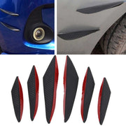 6 pezzi di protezione universale per paraurti anteriore per auto in fibra di carbonio, spoiler per labbra, protezione per divisori per labbra, Bar Strip Guard Sticker