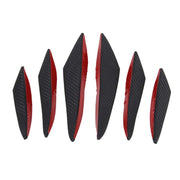 6 pezzi di protezione universale per paraurti anteriore per auto in fibra di carbonio, spoiler per labbra, protezione per divisori per labbra, Bar Strip Guard Sticker