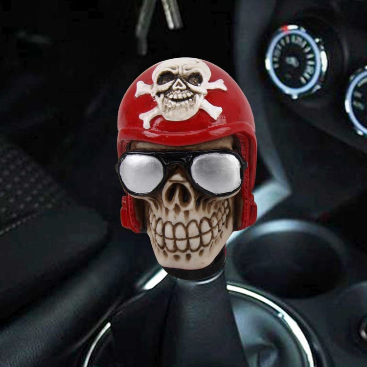 Occhiali a forma di teschio per veicoli universali per auto, pomello del cambio automatico manuale, Skull Head Shape 12