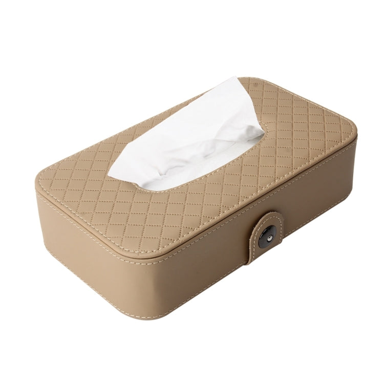 Custodia universale per fazzoletti per il viso per auto, scatola per fazzoletti, moda e semplice borsa per tovaglioli di carta con tovagliolo, With Napkin (Black), With Napkin (Khaki), With Napkin (Brown)