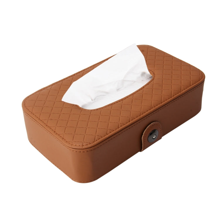 Custodia universale per fazzoletti per il viso per auto, scatola per fazzoletti, moda e semplice borsa per tovaglioli di carta con tovagliolo, With Napkin (Black), With Napkin (Khaki), With Napkin (Brown)