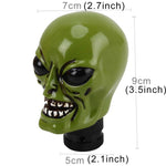 Pomello del cambio per auto universale a forma di alieno, pomello del cambio manuale automatico in alluminio, Skull Head Shape 11