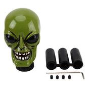 Pomello del cambio per auto universale a forma di alieno, pomello del cambio manuale automatico in alluminio, Skull Head Shape 11