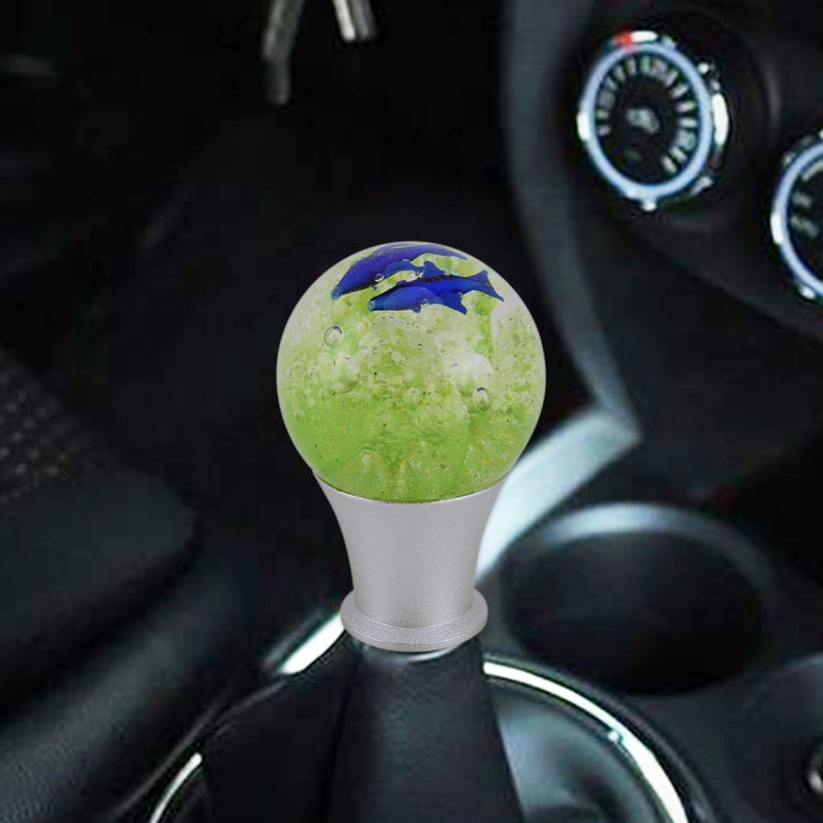 Pomello del cambio per auto universale a forma di sfera di cristallo, pomello del cambio manuale automatico in alluminio, Crystal Ball Shaped Shifter Cover