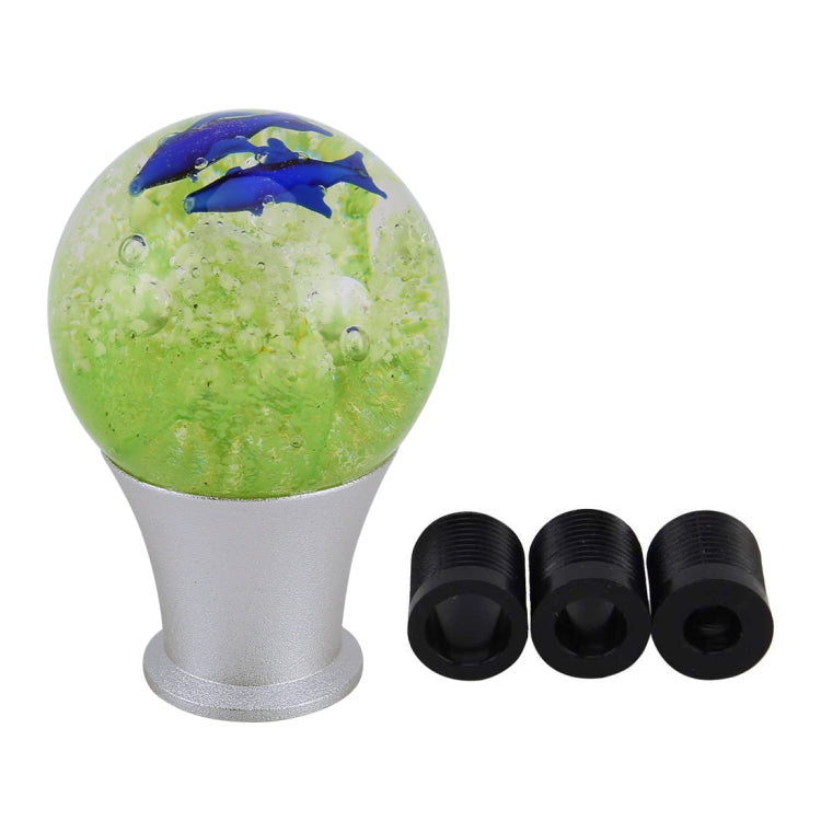 Pomello del cambio per auto universale a forma di sfera di cristallo, pomello del cambio manuale automatico in alluminio, Crystal Ball Shaped Shifter Cover