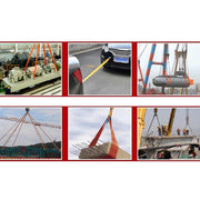 ZONGYUAN ZY-0223 Auto 5m×5cm 8 Ton Traino 2 Ton Cinghie di Fune di Sollevamento Cavo ad Alta Resistenza Recupero Pesante Accessori di Fissaggio per Auto Camion (Senza Gancio), 5m×5cm no hook