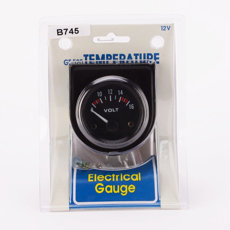 Voltmetro da 8-16 V per auto con calibro automatico da 52 mm, B745 Car 8-16V Voltmeter