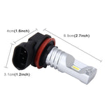 Fendinebbia per auto H8/H11 60W 900 LM 6000K con 6 lampade CSP, DC 12V, H8/H11