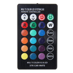 2 pz Lampadine LED T10 2W RGB telecomandate 12V auto