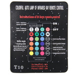 2 pz Lampadine LED T10 2W RGB telecomandate 12V auto