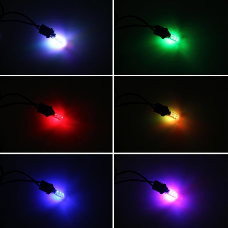 2 pz Lampadine LED T10 2W RGB telecomandate 12V auto