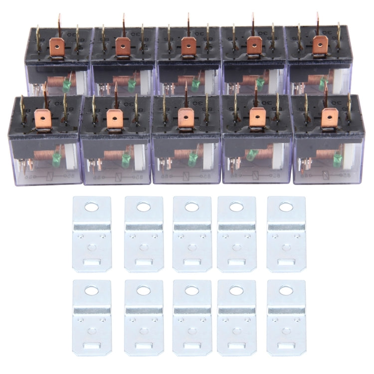10 pezzi JD-1912 80 AMP 12V Relè impermeabile per auto a quattro spine con spia, JD-1912