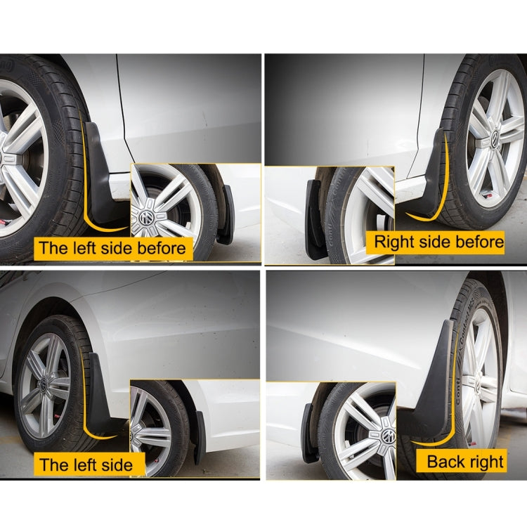 Parafanghi paraspruzzi in PVC semirigido per auto da 4 pezzi per Audi A4L versione 2016, For 2016 A4L
