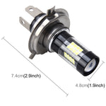 Fendinebbia per auto H4 7W 420LM 6000K con 42 lampade LED SMD-3528, DC 12V, H4