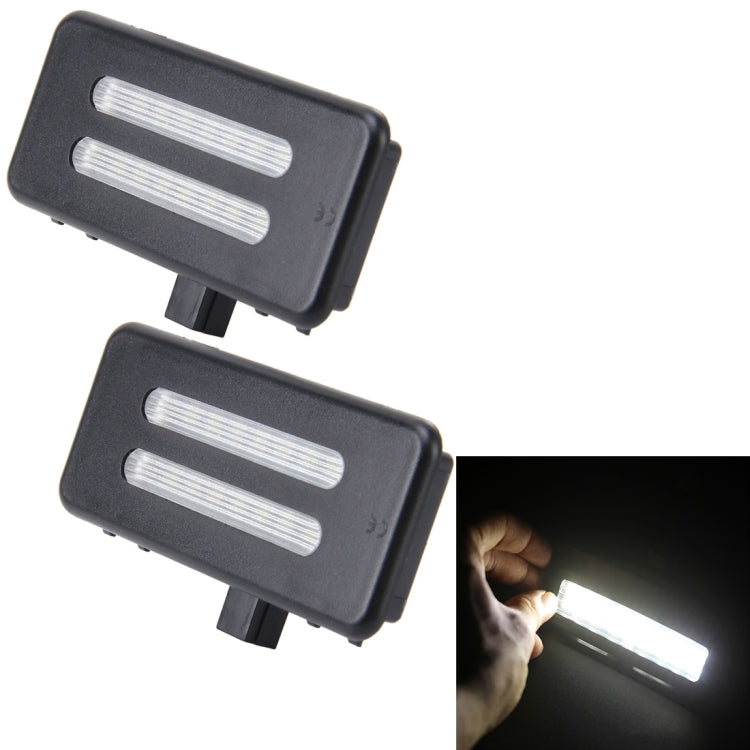 2 luci per specchio di cortesia a LED per auto a luce bianca con 18 lampade SMD-3528 per BMW E60/ E60N/ E61/ E61N/ E90/ E90N/ E91/ E91N/ E92/ E92N/ E70/ E71/ E84/ F25/ X3, For BMW E60