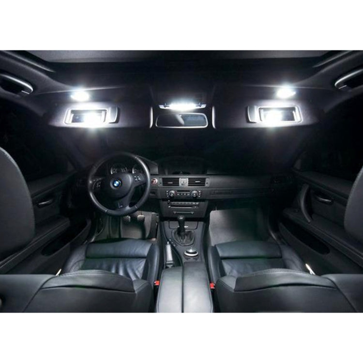 2 luci per specchio di cortesia a LED per auto a luce bianca con 18 lampade SMD-3528 per BMW E60/ E60N/ E61/ E61N/ E90/ E90N/ E91/ E91N/ E92/ E92N/ E70/ E71/ E84/ F25/ X3, For BMW E60