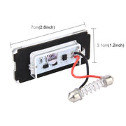 Luce targa da 2 pezzi con 18 lampade SMD-3528 per BMW MINI R56,2W 120LM,6000K, DC12V (luce bianca), For BMW MINI R56