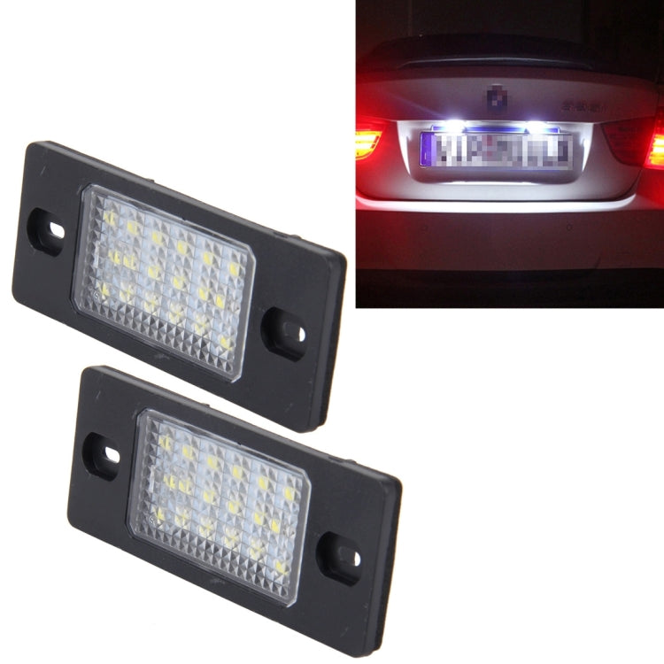 2 luci targa con 18 lampade SMD-3528 per Volkswagen Touareg 2003-2010, Prosche Cayenne 2002-2010,2W 120LM, DC12V (luce bianca), For Volkswagen ,Prosche
