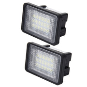 2 luci targa con 18 lampade SMD-3528 per Mercedes-Benz GLK X204, 2W 120LM, DC12V (luce bianca), For Benz GLK X204