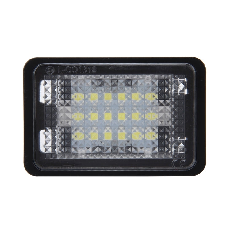2 luci targa con 18 lampade SMD-3528 per Mercedes-Benz GLK X204, 2W 120LM, DC12V (luce bianca), For Benz GLK X204