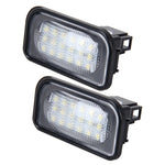 Luce targa 2 pezzi con 18 lampade SMD-3528 per Mercedes-Benz W203 4D, 2W 120LM 6000K, DC12V, con Canbus (luce bianca), For Benz W203 4D