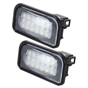 Luce targa 2 pezzi con 18 lampade SMD-3528 per Mercedes-Benz W203 4D, 2W 120LM 6000K, DC12V, con Canbus (luce bianca), For Benz W203 4D