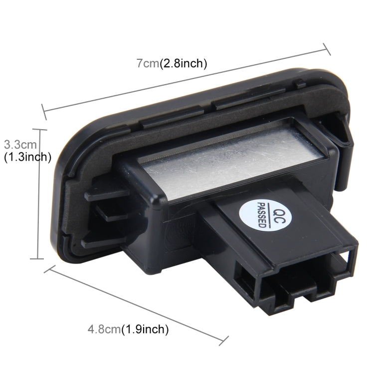 Luce targa 2 pezzi con 18 lampade SMD-3528 per Mercedes-Benz W203 4D, 2W 120LM 6000K, DC12V, con Canbus (luce bianca), For Benz W203 4D