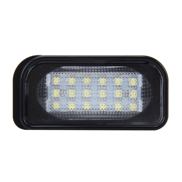 Luce targa 2 pezzi con 18 lampade SMD-3528 per Mercedes-Benz W203 4D, 2W 120LM 6000K, DC12V, con Canbus (luce bianca), For Benz W203 4D