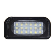 Luce targa 2 pezzi con 18 lampade SMD-3528 per Mercedes-Benz W203 4D, 2W 120LM 6000K, DC12V, con Canbus (luce bianca), For Benz W203 4D