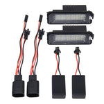 2 luci targa con 18 lampade SMD-3528 per Volkswagen, 2W 120LM, 6000K, DC12V (luce bianca), For Volkswagen1