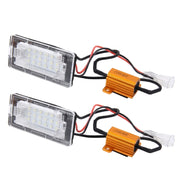 2 luci targa con 18 lampade SMD-3528 per Volkswagen, 2W 120LM, 6000K, DC12V (luce bianca), For Volkswagen2