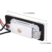 2 luci targa con 18 lampade SMD-3528 per Volkswagen, 2W 120LM, 6000K, DC12V (luce bianca), For Volkswagen2