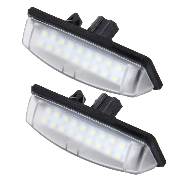 2 luci targa con 18 lampade SMD-3528 per Toyota, 2W 120LM, 6000K, DC12V (luce bianca), For Toyota2