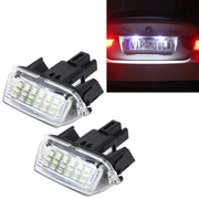 2 luci targa con 18 lampade SMD-3528 per Toyota, 2W 120LM, 6000K, DC12V (luce bianca), For Toyota1