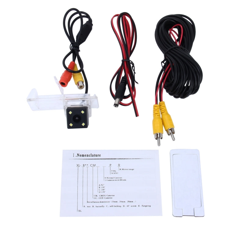 656x492 Pixel effettivi NTSC 60HZ CMOS II Telecamera di retromarcia per auto impermeabile con 4 lampade a LED per Megane versione 2011, For Megane 2011 Version