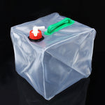 Contenitore per sacca d'acqua pieghevole da esterno in PVC trasparente da 10 litri con interruttore ON/OFF, 10L with ON/OFF Switch