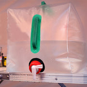 Contenitore per sacca d'acqua pieghevole da esterno in PVC trasparente da 10 litri con interruttore ON/OFF, 10L with ON/OFF Switch