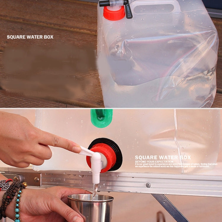 Contenitore per sacca d'acqua pieghevole da esterno in PVC trasparente da 10 litri con interruttore ON/OFF, 10L with ON/OFF Switch