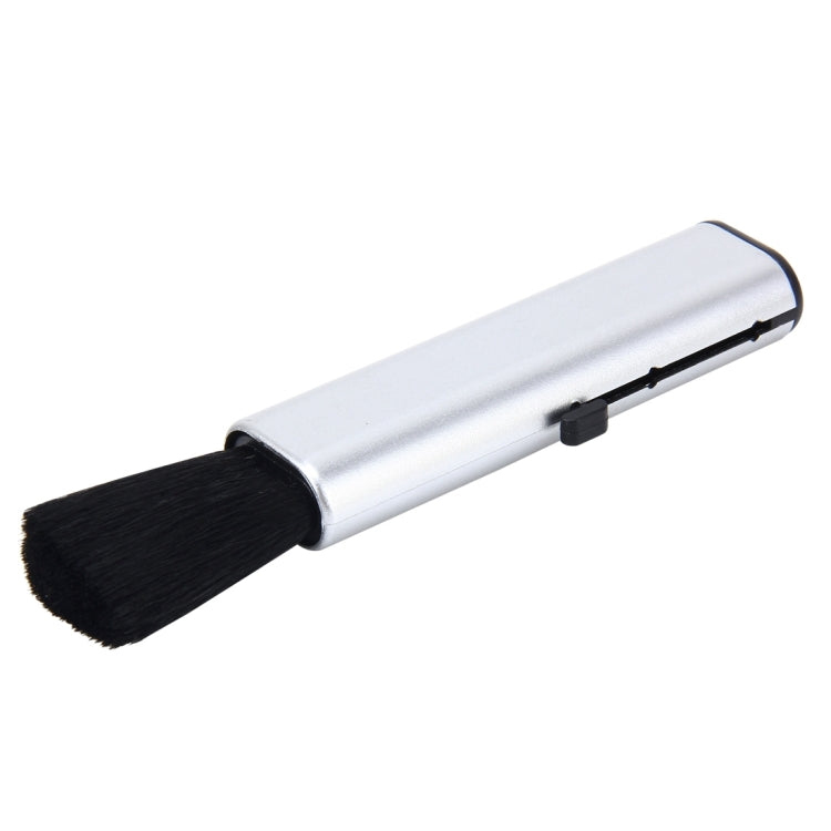 Spazzola per pulizia in nylon scalabile portatile per auto con manico in ABS, 1PCS+Silver, 1PCS+Black