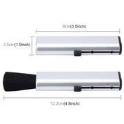 Spazzola per pulizia in nylon scalabile portatile per auto con manico in ABS, 1PCS+Silver, 1PCS+Black