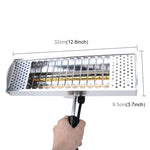 Essiccatore a infrarossi con luce di calore portatile da 1000 W Lampada per verniciatura a spruzzo Lampada polimerizzante per cabina di cottura Riscaldatore per cabina di cottura, Lunghezza cavo: 2 m Spina UE, 1000W