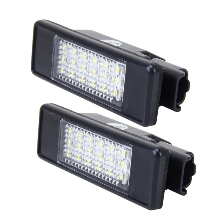 2 luci targa con 24 lampade SMD-3528 per Peugeot Citroen (luce bianca), For Peugeot Citroen