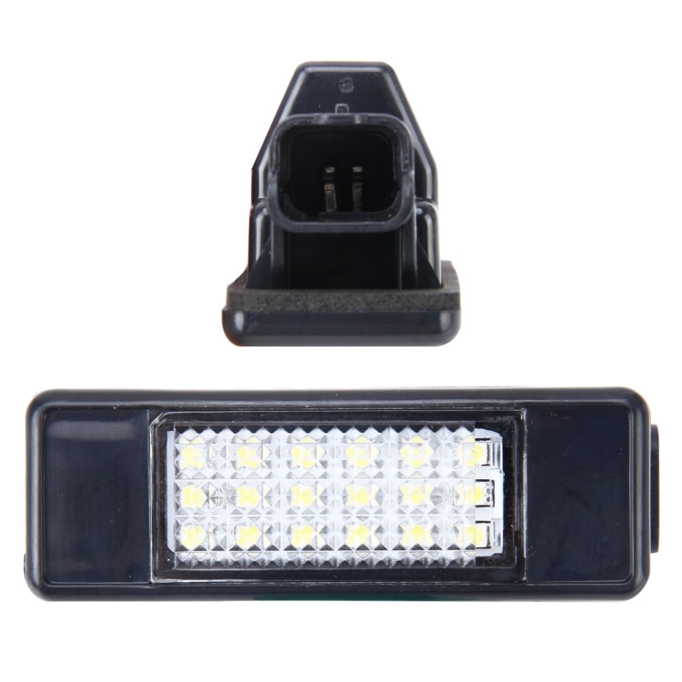 2 luci targa con 24 lampade SMD-3528 per Peugeot Citroen (luce bianca), For Peugeot Citroen