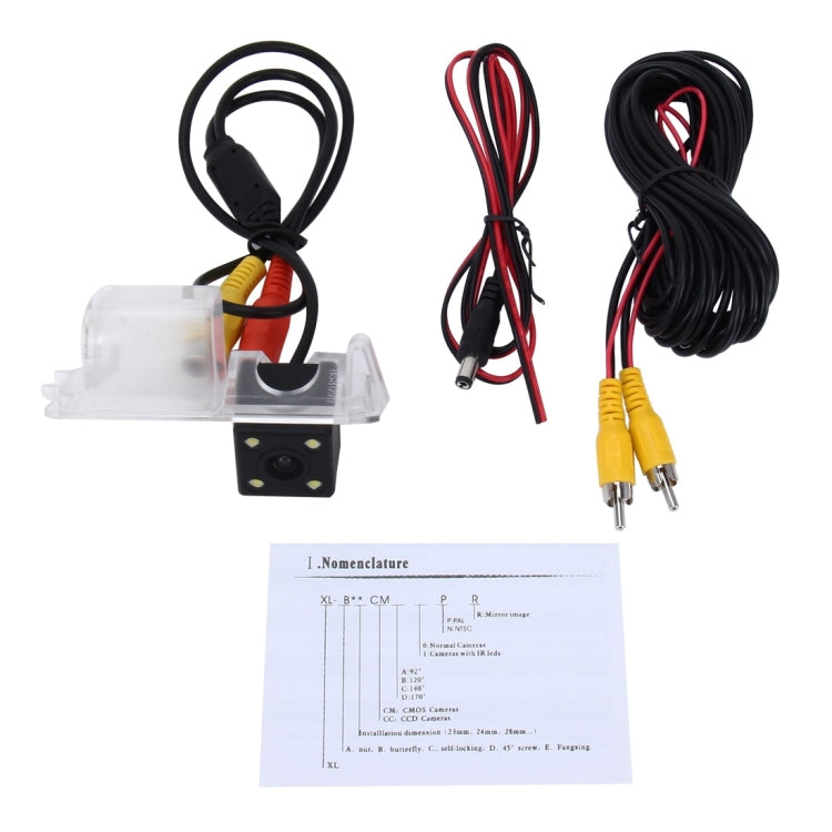 656×492 Pixel effettivi NTSC 60HZ CMOS II Telecamera di retromarcia per auto impermeabile con 4 lampade a LED per Volkswagen Golf6 versione 2010-2012, For Volkswagen Golf6 2010-2012 Version