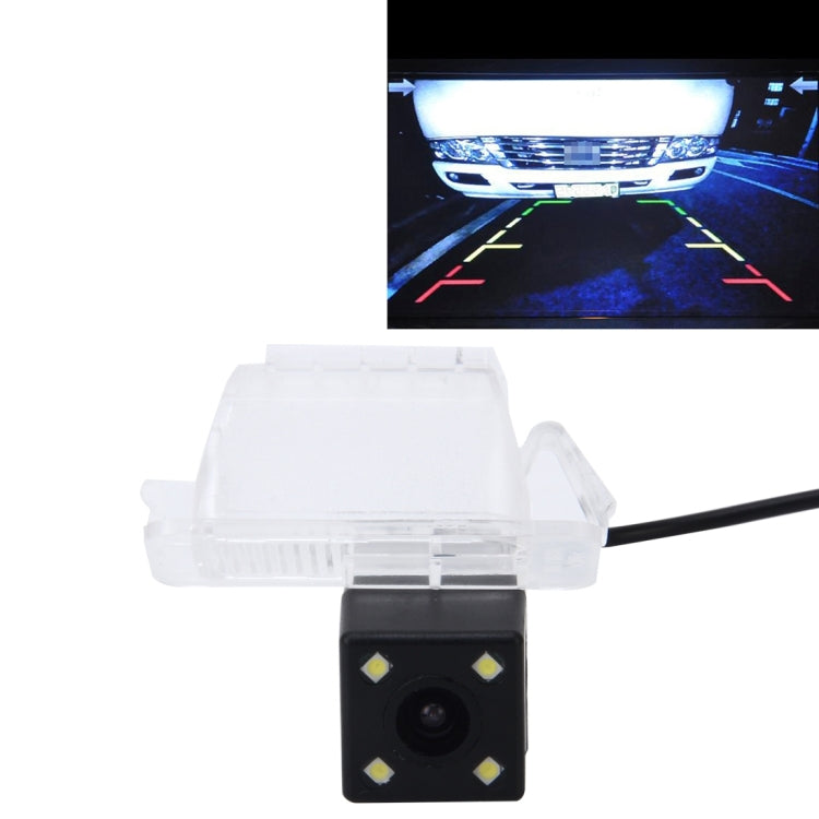 656×492 Pixel effettivi NTSC 60HZ CMOS II Telecamera di retromarcia per auto impermeabile con 4 lampade a LED per Ford Mondeo versione 2010-2012 / Focus Hatchback versione 2010-2014, For Ford Mondeo 2010-2012 Version