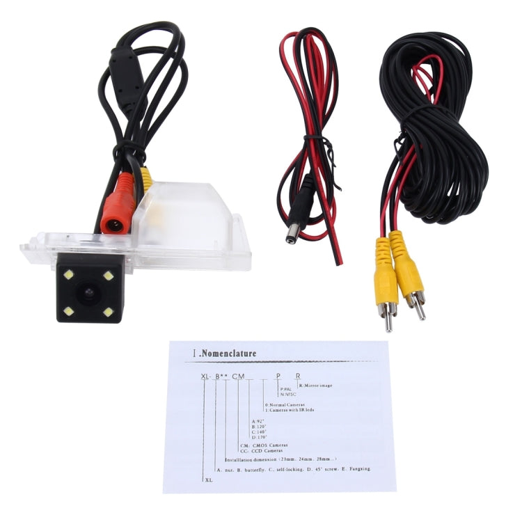 656x492 Pixel effettivi NTSC 60HZ CMOS II Telecamera di retromarcia per auto impermeabile con 4 lampade a LED per Chevrolet Cruze versione 2013, For Chevrolet Cruze 2013 Version