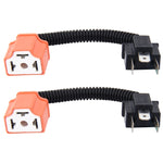 Cavo di conversione da maschio a femmina per fari allo xeno HID H4 da 2 pezzi con presa adattatore in ceramica, H4
